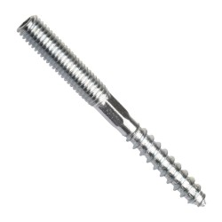 Kombinovaný šroub se dvěma závity (metrický/do dřeva), drážka torx, ocel, zinek bílý, m6x80 mm