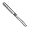Kombinovaný šroub se dvěma závity (metrický/do dřeva), drážka torx, ocel, zinek bílý, m10x100 mm