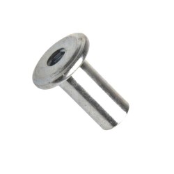 Matice nábytková spojovací s plochou hlavou 17 mm, inbus (sw4), ocel, zinek bílý, m6x12