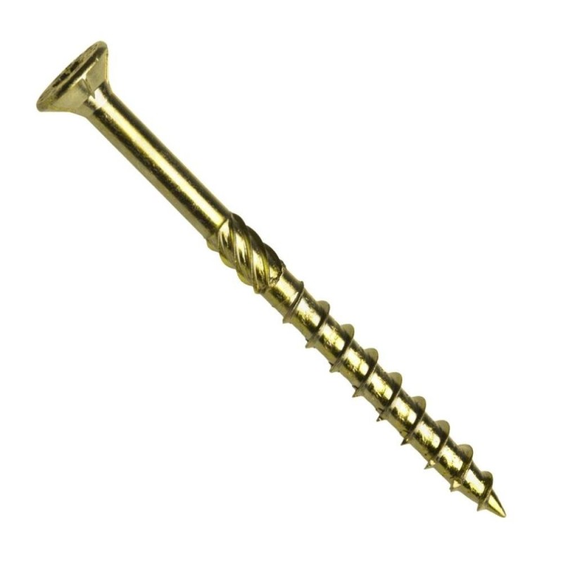 Vrut konstrukční, zápustná hlava se 6 drážkami, torx 40, frézovací segment, špička se zářezem, částečný závit, ocel, zinek žlutý Vrut konstrukční, zápustná hlava se 6 drážkami, torx 40, frézovací segment, špička se zářezem, částečný závit, ocel, zinek žlutý