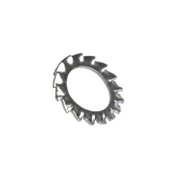Din 6798a podložka vějířová, forma a - s vnějším ozubením, ocel, zinek bílý, m4 (4.3x8x0.5)