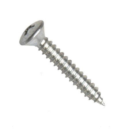Din 7983 šroub do plechu s čočkovou hlavou a křížovou drážkou phillips, typ c (ostrá špička), ocel, zinek bílý, 4.2x45