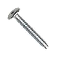 Šroub nábytkový, plochá hlava 15 mm, drážka inbus, ocel 4.6, zinek bílý, m6x20 mm