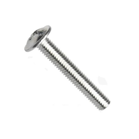 Din 967, šroub s okrasnou hlavou, drážka kombi (pozidrive+rovná drážka), ocel 4.6, zinek bílý, m4x12 mm
