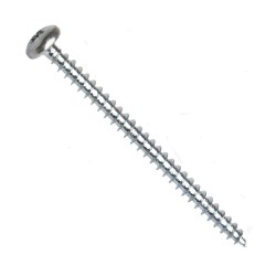Univerzální vrut, půlkulatá hlava, celý závit, drážka pozidrive, nerez a2, 4.0x50 mm
