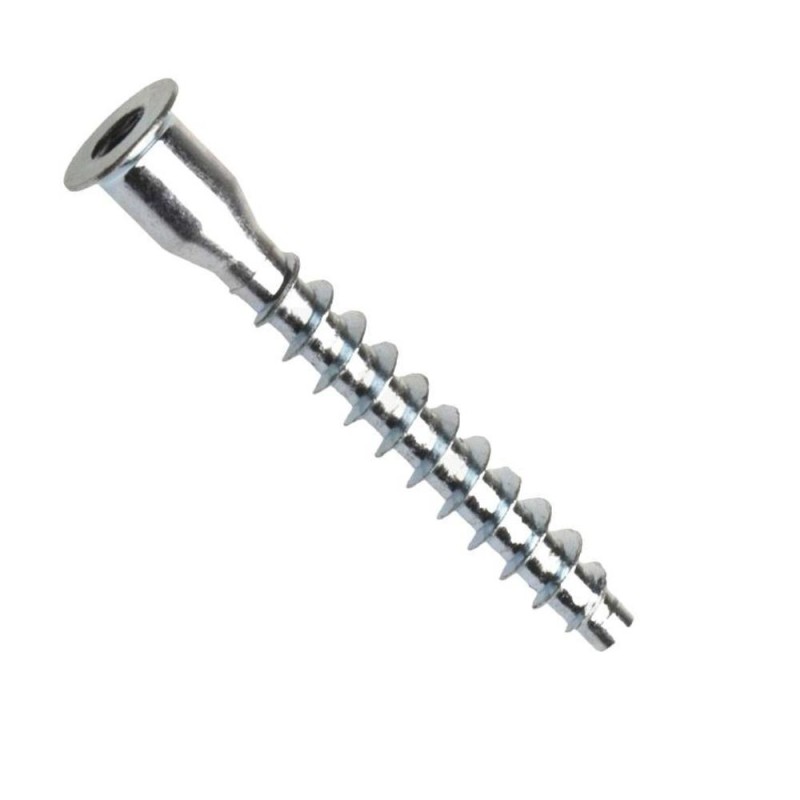 Vrut "konfirmát", zápustná hlava, vnitřní šestihran m4, ocel, zinek bílý, 7.0x50 mm Vrut "konfirmát", zápustná hlava, vnitřní šestihran m4, ocel, zinek bílý, 7.0x50 mm