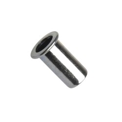 Matice nýtovací, plochá hlava, hladká, otevřená, ocel, zinek bílý, m3 / 0.5-1.5 mm
