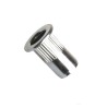 Matice nýtovací, redukovaná zapuštěná hlava, rýhovaná, uzavřená, ocel, zinek bílý, m6 / 0.5-3.0 mm