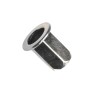 Matice nýtovací, plochá hlava, šestihranná, hladká, otevřená, ocel, zinek bílý, m6 / 0.5-3.0 mm