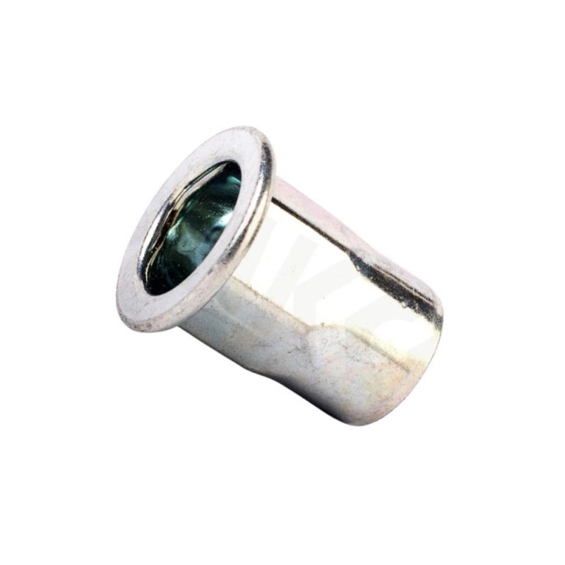 Matice nýtovací, plochá hlava, částečně šestrihranná, hladká, otevřená, ocel, zinek bílý, m8 / 0.5-3.0 mm (033110 8011) Matice nýtovací, plochá hlava, částečně šestrihranná, hladká, otevřená, ocel, zinek bílý, m8 / 0.5-3.0 mm (033110 8011)