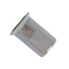 Matice nýtovací, zapuštěná hlava, rýhovaná, otevřená, ocel, zinek bílý, m5 / 4.0-6.5 mm