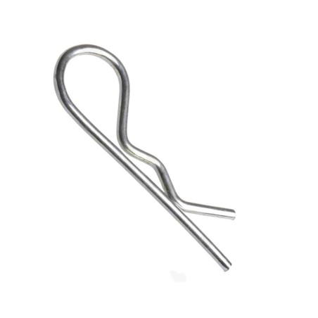 Din 11024 závlačka pružinová jednoduchá single, ocel, zinek bílý, 3.0x60 mm