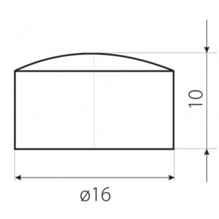 Krytka na 6hr  m8/ok13  bílá