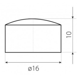 Krytka s podložkou prohlá m8/ok13