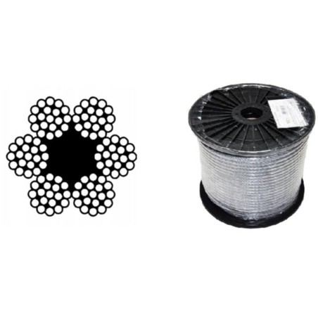 Lano ocel.(6x19+fc) zb  3,0