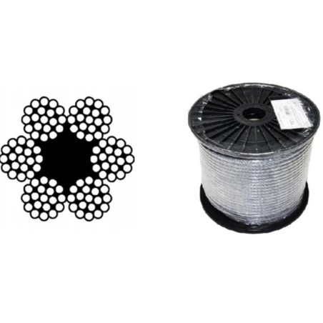 Lano ocel.(6x19+fc) zb  5,0