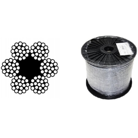 Lano ocel.(6x19+fc) zb  10,0
