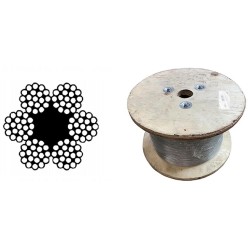 Lano ocel.(6x19+fc) zb  12,5mm