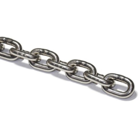 Din 766 řetěz svařovaný, krátký článek, nerez a4, materiál: aisi 316, 5x18.5 mm