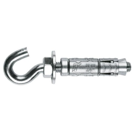 Za-ga segmentová kotva index® s hákem z kulatiny, zinek bílý, m6x45