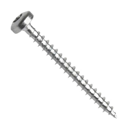 Univerzální vrut, půlkulatá hlava, celý závit, drážka torx, zinek žlutý, 6.0x70 mm