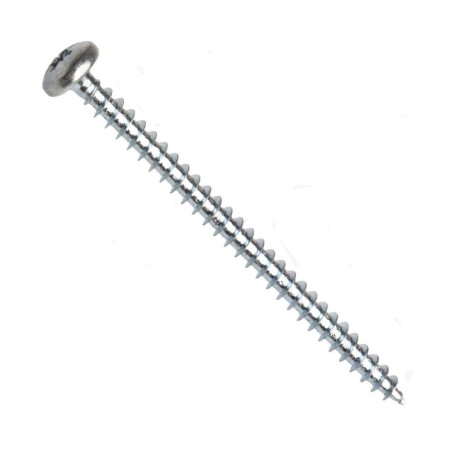 Univerzální vrut, půlkulatá hlava, celý závit, drážka pozidrive, nerez a2, 4.0x13 mm