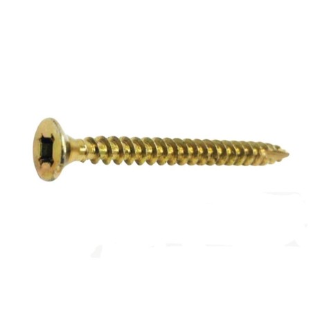 Univerzální vrut se zápustnou hlavou, drážka uniquadrex, celý závit, zinek žlutý, 4.0x50 mm