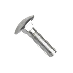 Din 603, šroub "vratový" s nízkou zaoblenou hlavou a se čtyřhranným osazením, ocel 8.8, zinek bílý, m6x16 mm
