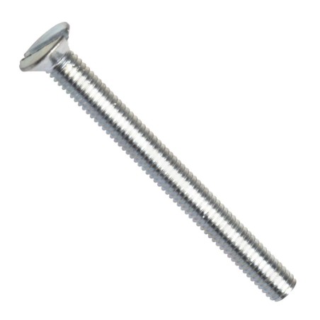 Din 963a, šroub se zápustnou hlavou a rovnou drážkou, ocel 4.8, zinek bílý, m4x70 mm