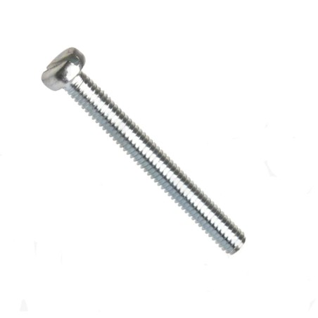 Din 84a, šroub s válcovou hlavou a rovnou drážkou, ocel 4.8, zinek bílý, m4x10 mm