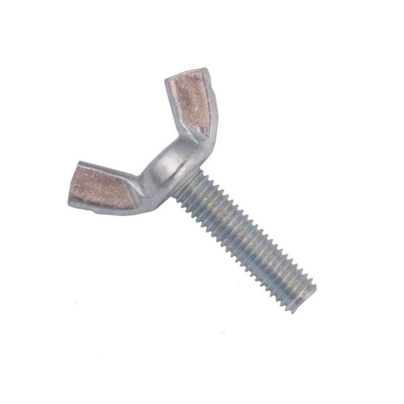 Din 316, šroub křídlatý, americký typ af, ocel 4.6, zinek bílý, m4x16 mm Din 316, šroub křídlatý, americký typ af, ocel 4.6, zinek bílý, m4x16 mm
