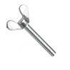 Din 316, šroub křídlatý se zaoblenými křídly, typ gt, ocel 4.6, zinek bílý, m4x16 mm