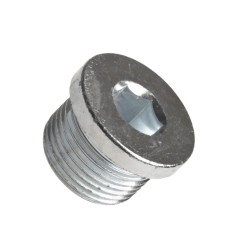 Din 908, šroub (zátka) vypouštěcí s vnitřním šestihranem, trubkový válcový závit, ocel 5.8, zinek bílý, g 1/4 (13)