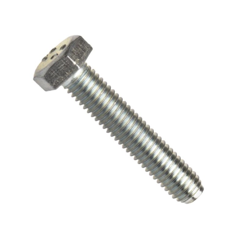 Din 961, šroub se šestihrannou hlavou, metrický jemný celý závit, ocel 8.8, zinek bílý, m10x1.0x45 mm
