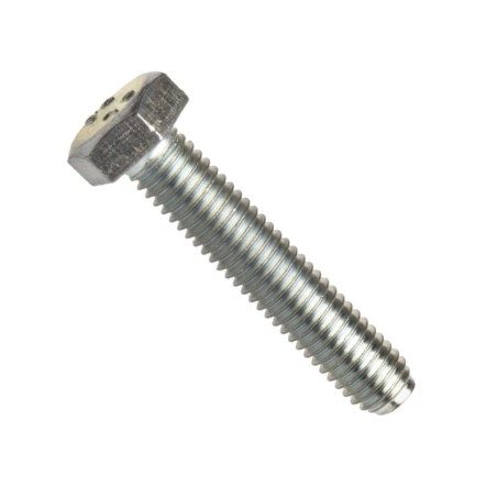 Din 961, šroub se šestihrannou hlavou, metrický jemný celý závit, ocel 8.8, zinek bílý, m10x1.0x45 mm