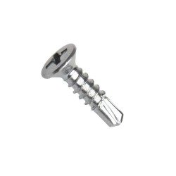 Šroub okenní pro montáž výztuhy, čočkovitá hlava, drážka phillips, strojní montáž, ocel, zinek bílý, 3.9x32 mm