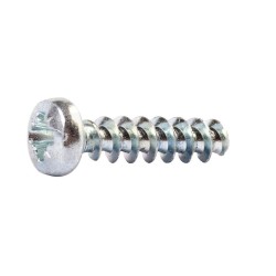 Vrut do termoplastu, plasfast 30°, půlkulatá hlava, drážka pozidrive, ocel, zinek bílý, 3.5x10 mm